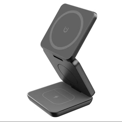 Folding Three-in-one Wireless Charger with Magnetic Suction - Fast Charging for iPhone, Samsung, and AirPods. Wondery store